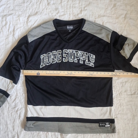 🔥Rare Misprint Dogg Supply by Snoop Dogg Jersey - Upside Down 93- Black/Gray 🔥 - Picture 5 of 16